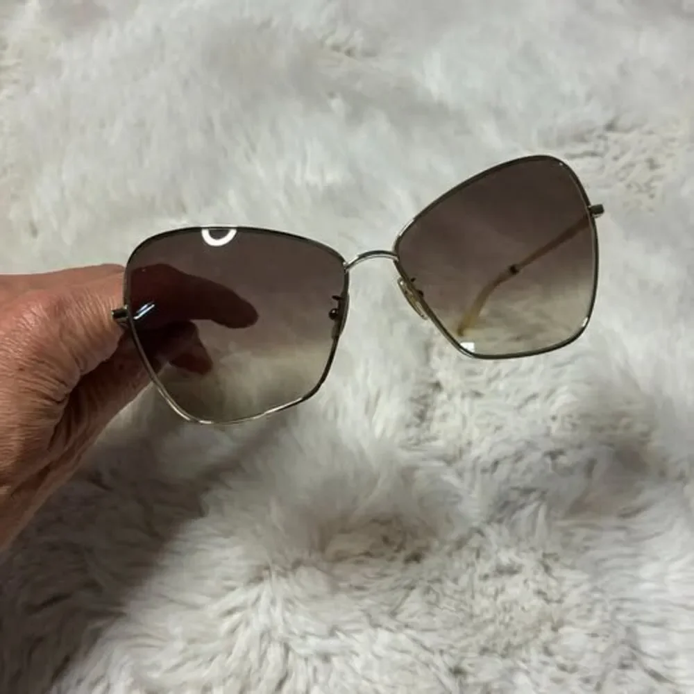 CELINE Oversized Gold Metal Brown Gradient Sunglasses Made Italy